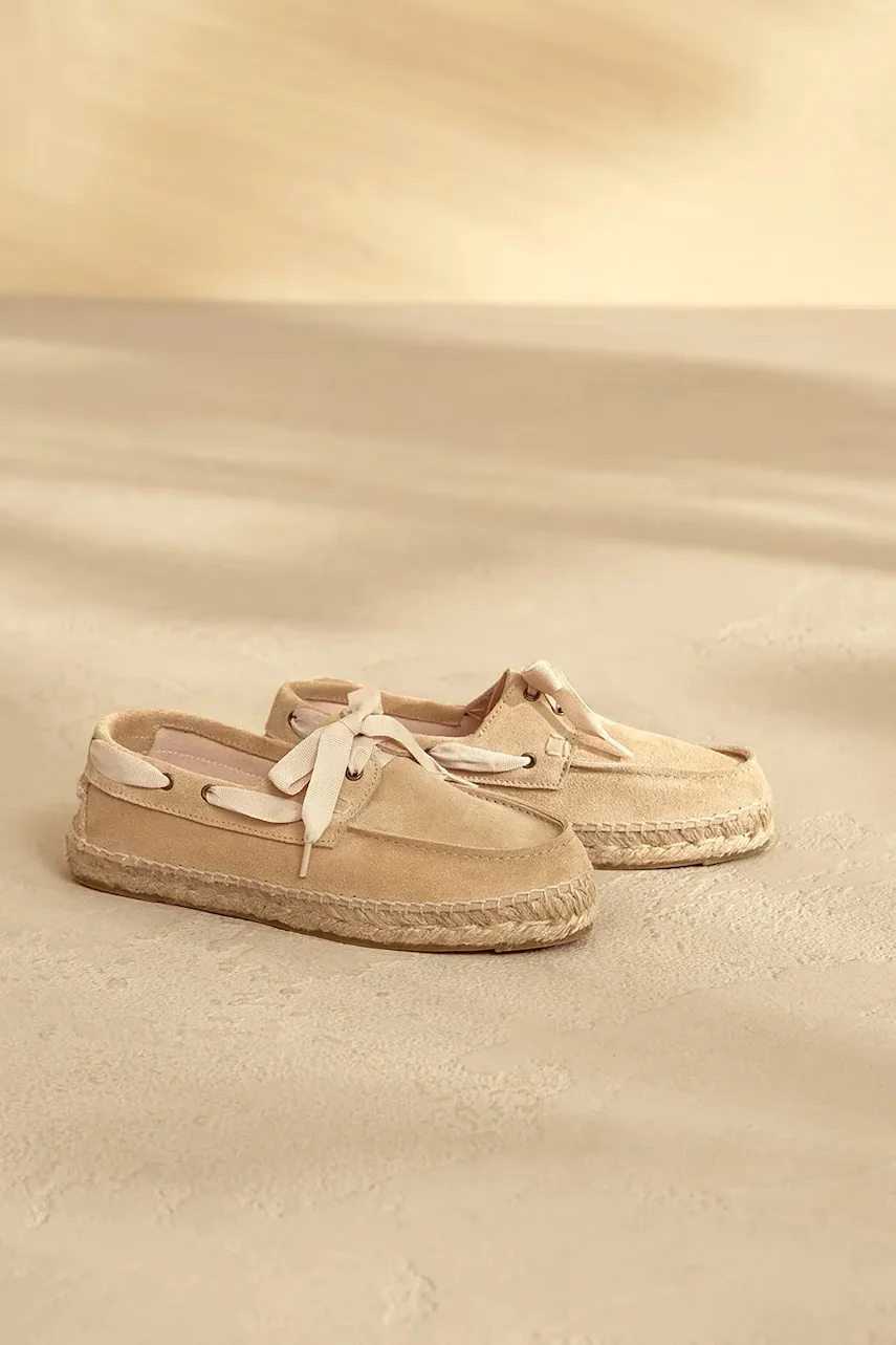 Manebi Велурени мокасини Hamptons Boat-Shoes Espadrilles