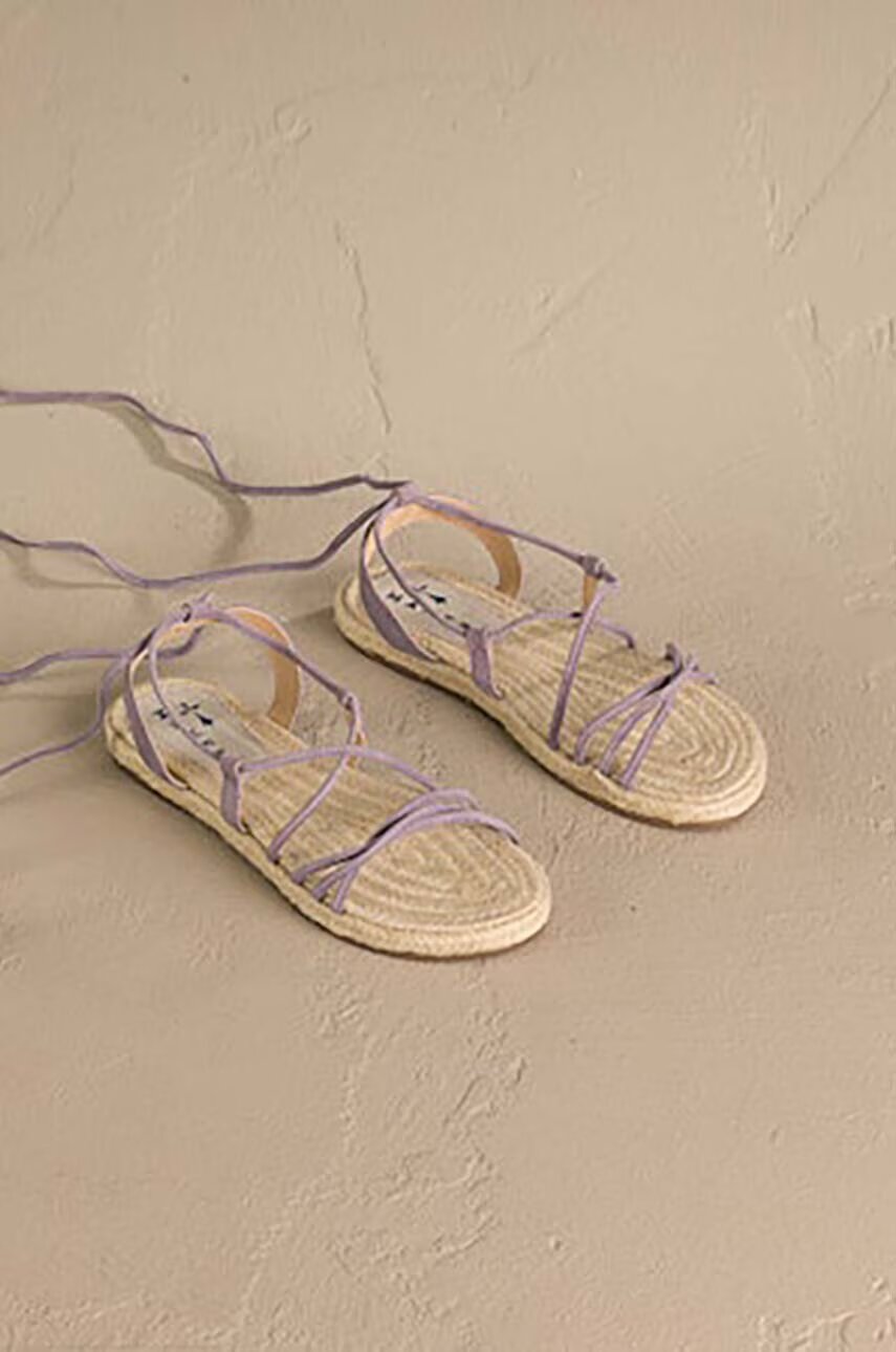 Manebi Велурени сандали Lace-Up Sandals