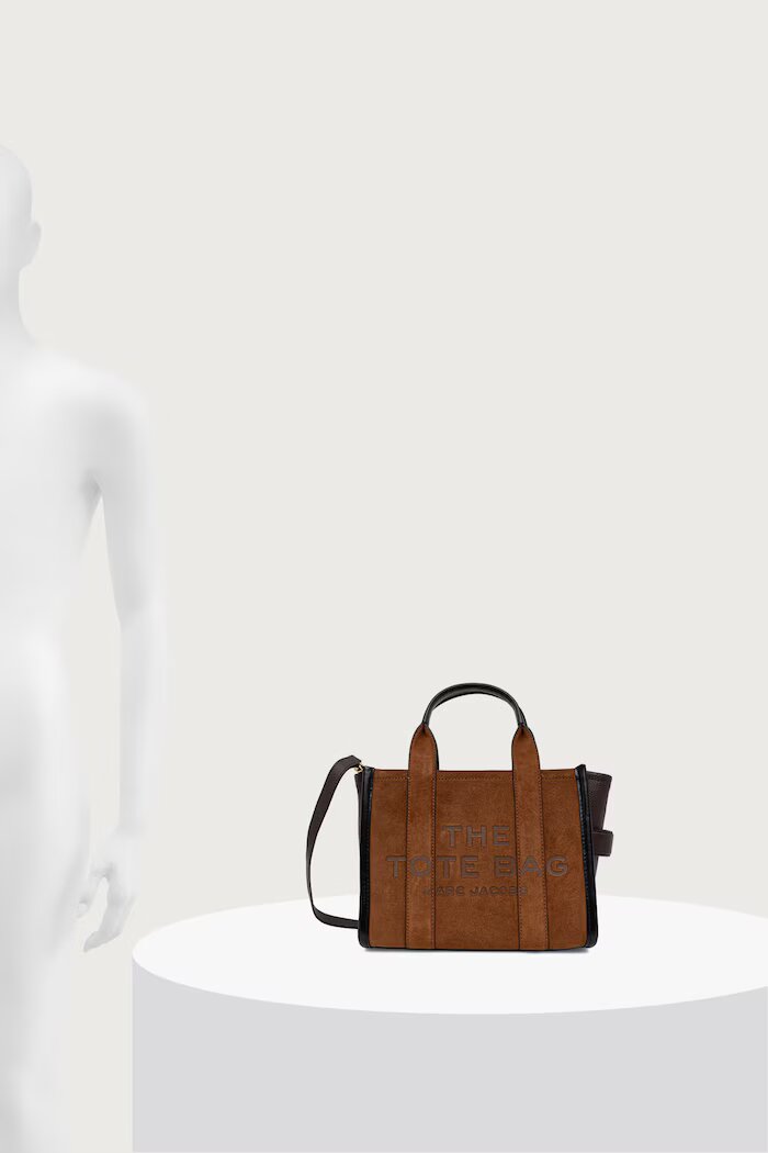 Marc Jacobs чанта crossbody дамска от велур THE SMALL TOTE кафява 2F5HTT030H01