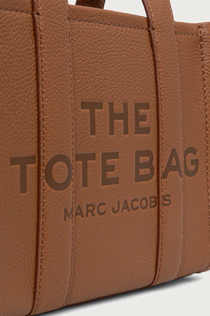 Marc Jacobs чанта tote дамска от кожа THE SMALL TOTE кафява H009L01SP21
