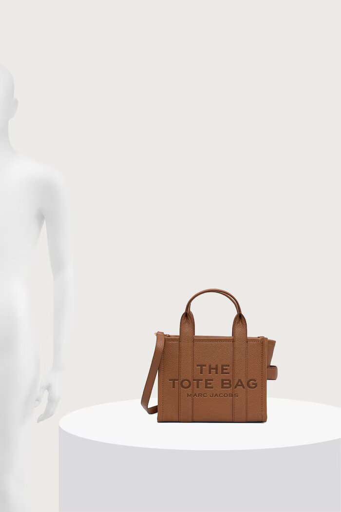 Marc Jacobs чанта tote дамска от кожа THE SMALL TOTE кафява H009L01SP21