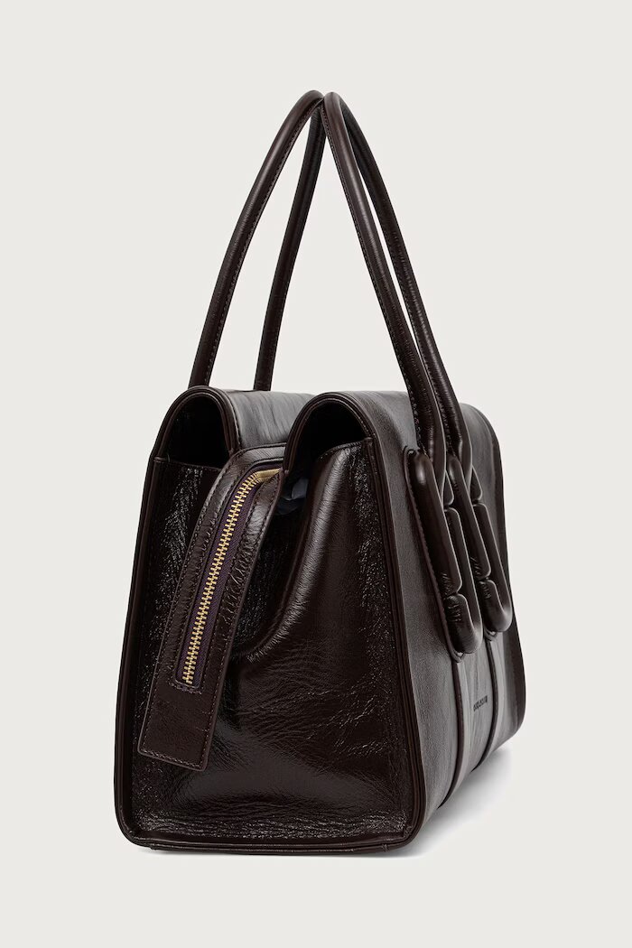 Marc Jacobs шопинг чанта дамска от кожа BABE CITY TOTE кафява 2F6HTT003H01