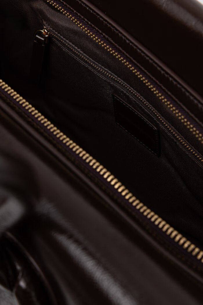 Marc Jacobs шопинг чанта дамска от кожа BABE CITY TOTE кафява 2F6HTT003H01