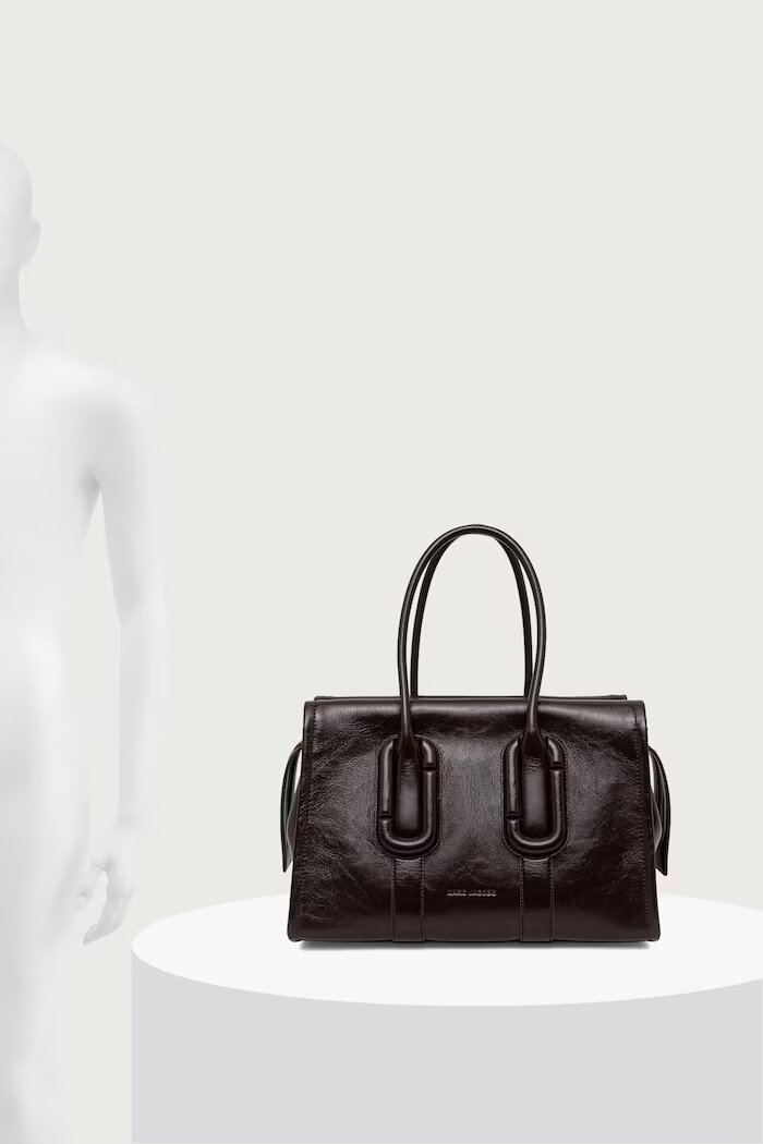 Marc Jacobs шопинг чанта дамска от кожа BABE CITY TOTE кафява 2F6HTT003H01