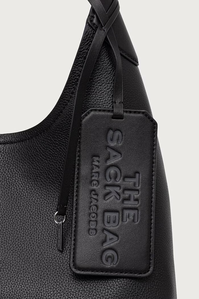 Marc Jacobs шопинг чанта дамска от кожа THE BELTED SACK черна 2P6HSH027H01