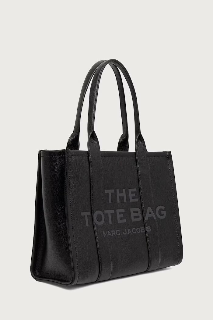Marc Jacobs шопинг чанта дамска от кожа THE LARGE TOTE черна H020L01FA21