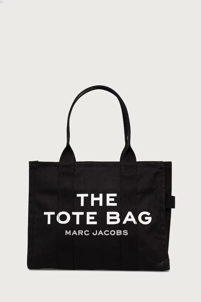 Marc Jacobs шопинг чанта дамска от памук THE LARGE TOTE черна M0016156