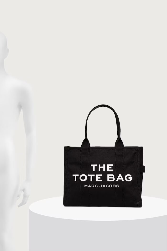 Marc Jacobs шопинг чанта дамска от памук THE LARGE TOTE черна M0016156