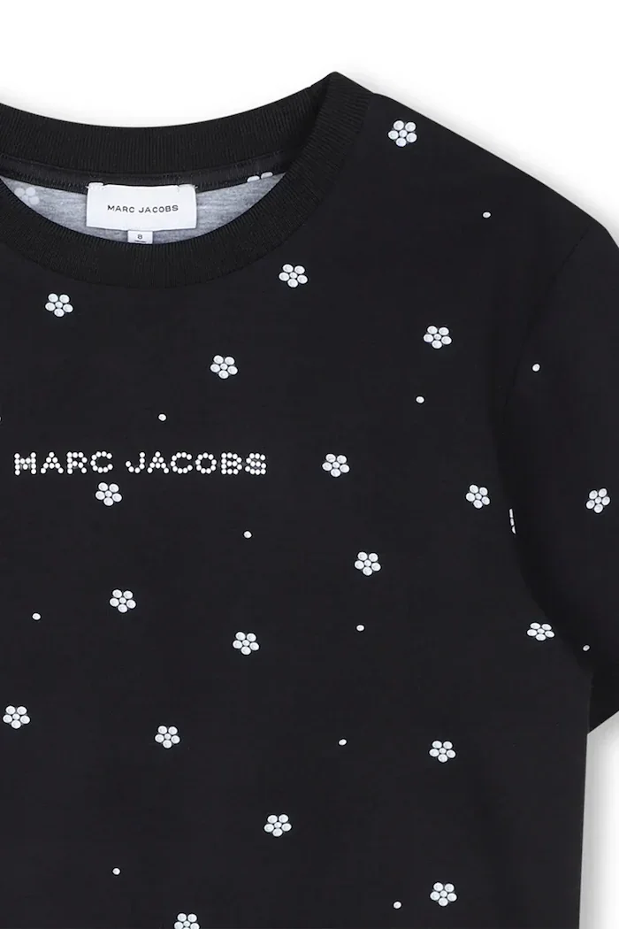Marc Jacobs тениска за деца от памук с еластан черна W60995