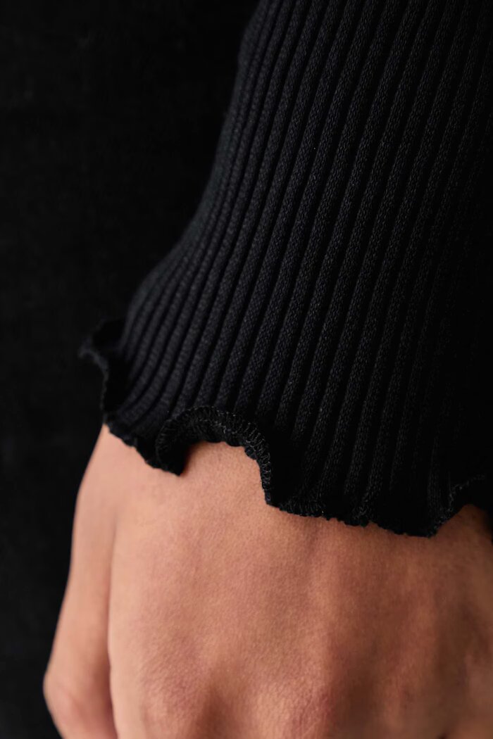 Marc O'Polo блуза с дълги ръкави дамска от памук черна 5000007068