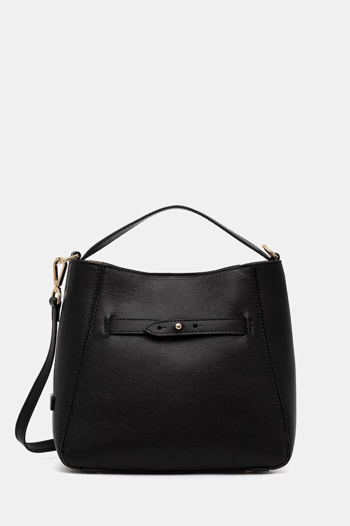 Marc O'Polo чанта crossbody дамска от кожа черна 5000010949