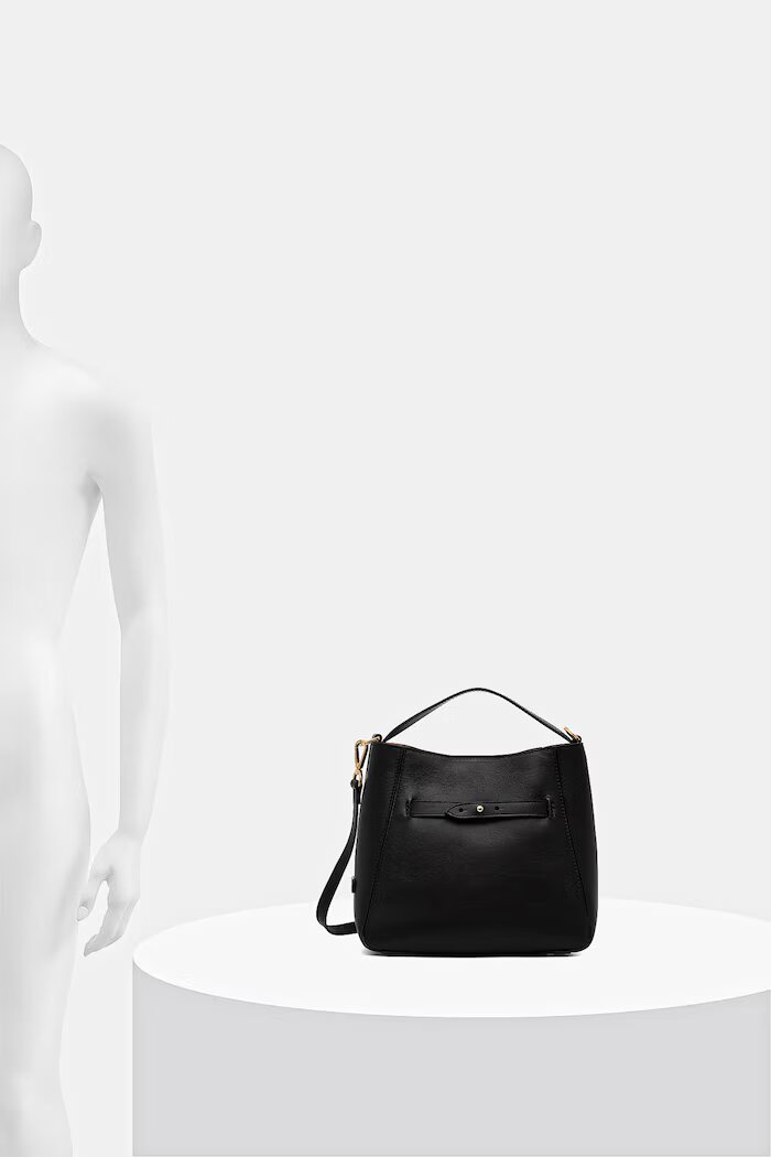 Marc O'Polo чанта crossbody дамска от кожа черна 5000010949
