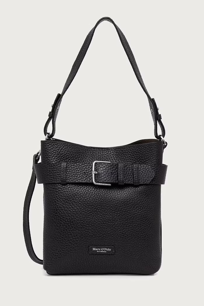 Marc O'Polo чанта crossbody дамска от кожа кафява 5000013496