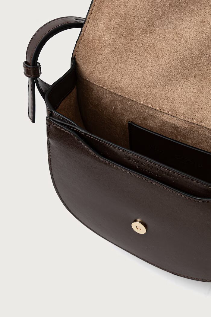 Marc O'Polo чанта crossbody дамска от кожа кафява 5000013659