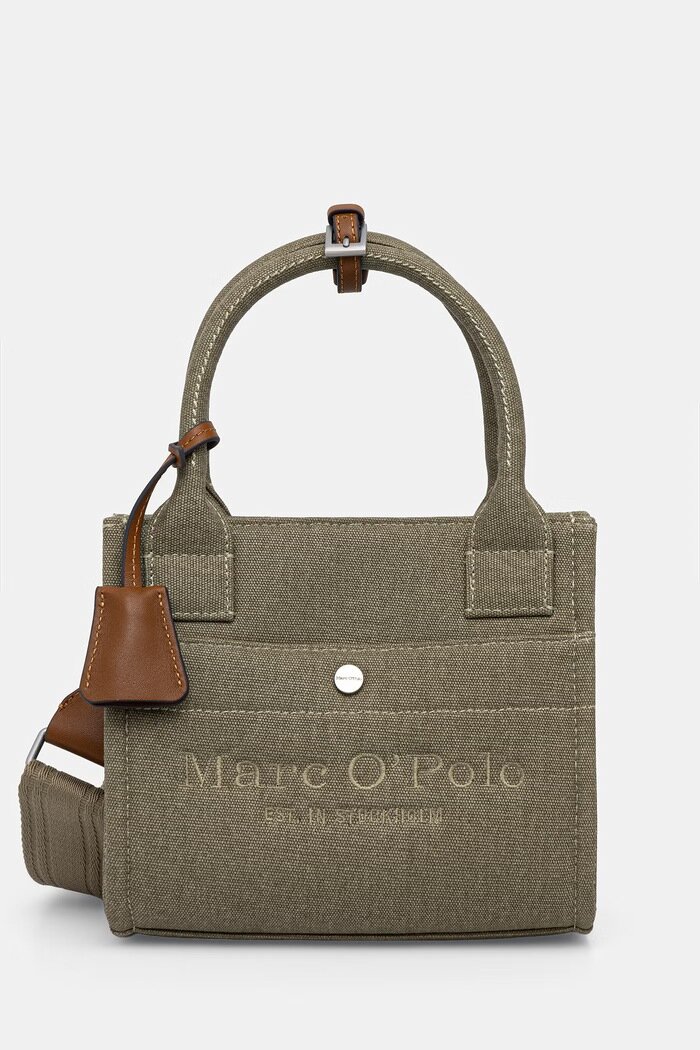 Marc O'Polo чанта crossbody дамска от памук зелена 5000010864