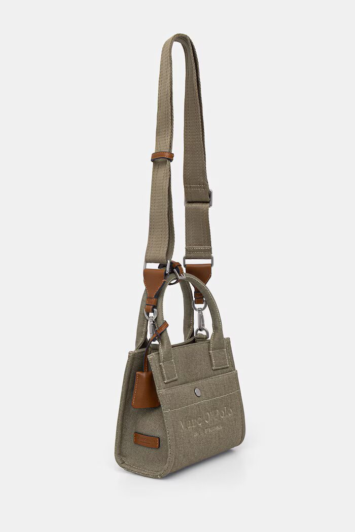 Marc O'Polo чанта crossbody дамска от памук зелена 5000010864