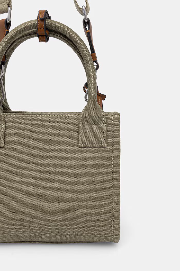 Marc O'Polo чанта crossbody дамска от памук зелена 5000010864