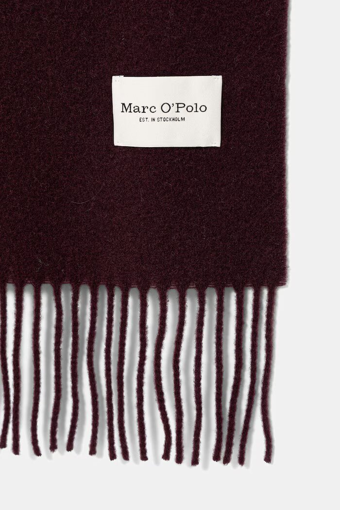 Marc O'Polo шал дамски от вълна бордо 5000012974