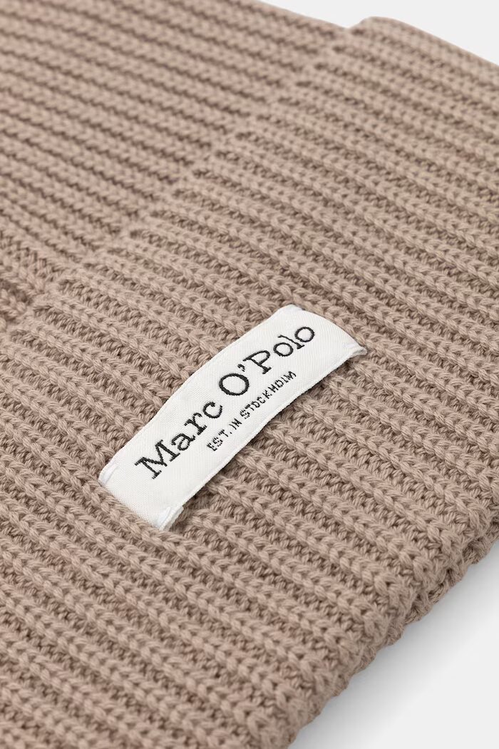 Marc O'Polo шапка дамска от памук бежова 5000012210