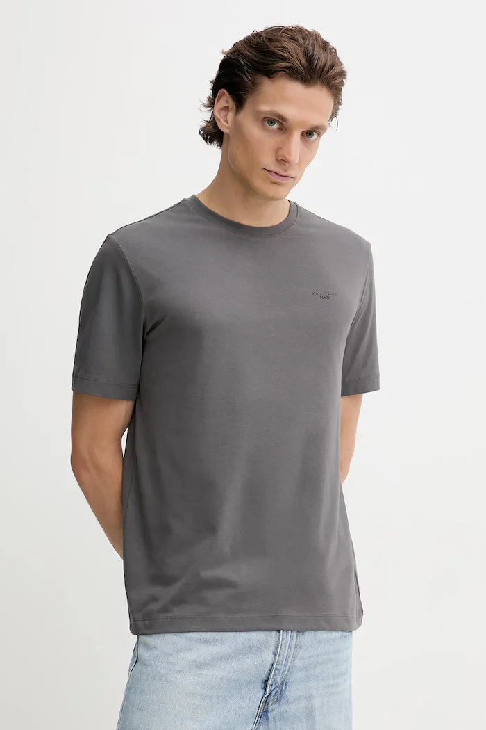 Marc O'Polo тениска basic мъжка от памук DENIM сива 5000006274