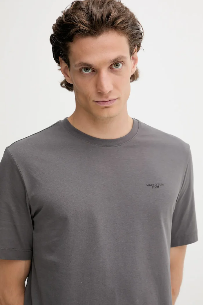 Marc O'Polo тениска basic мъжка от памук DENIM сива 5000006274