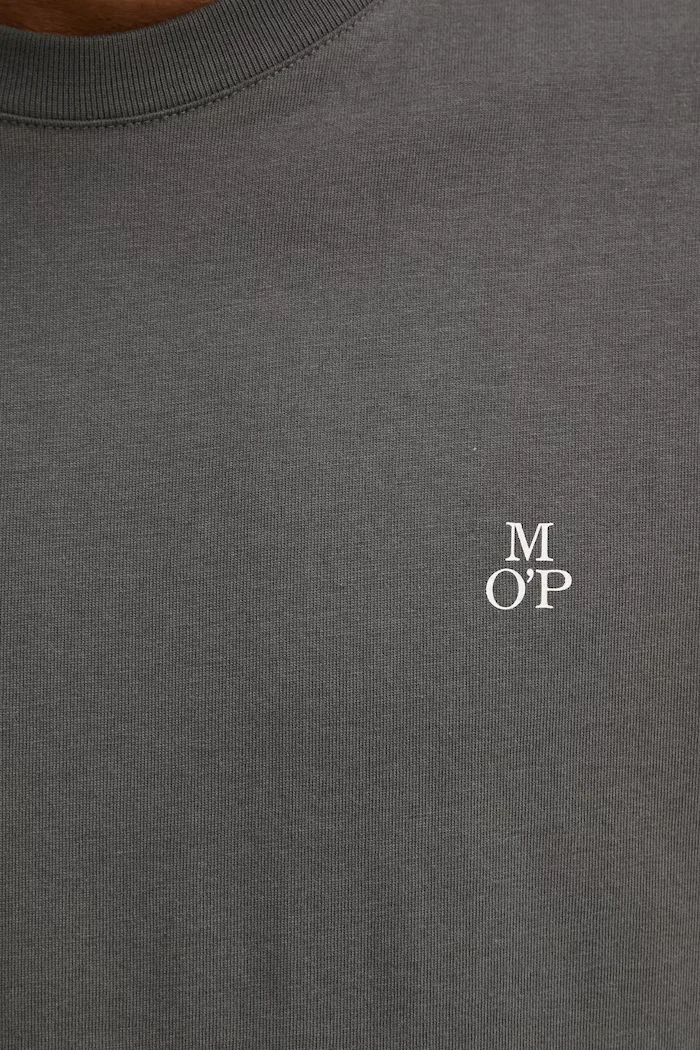 Marc O'Polo тениска basic мъжка от памук сива 5000009405