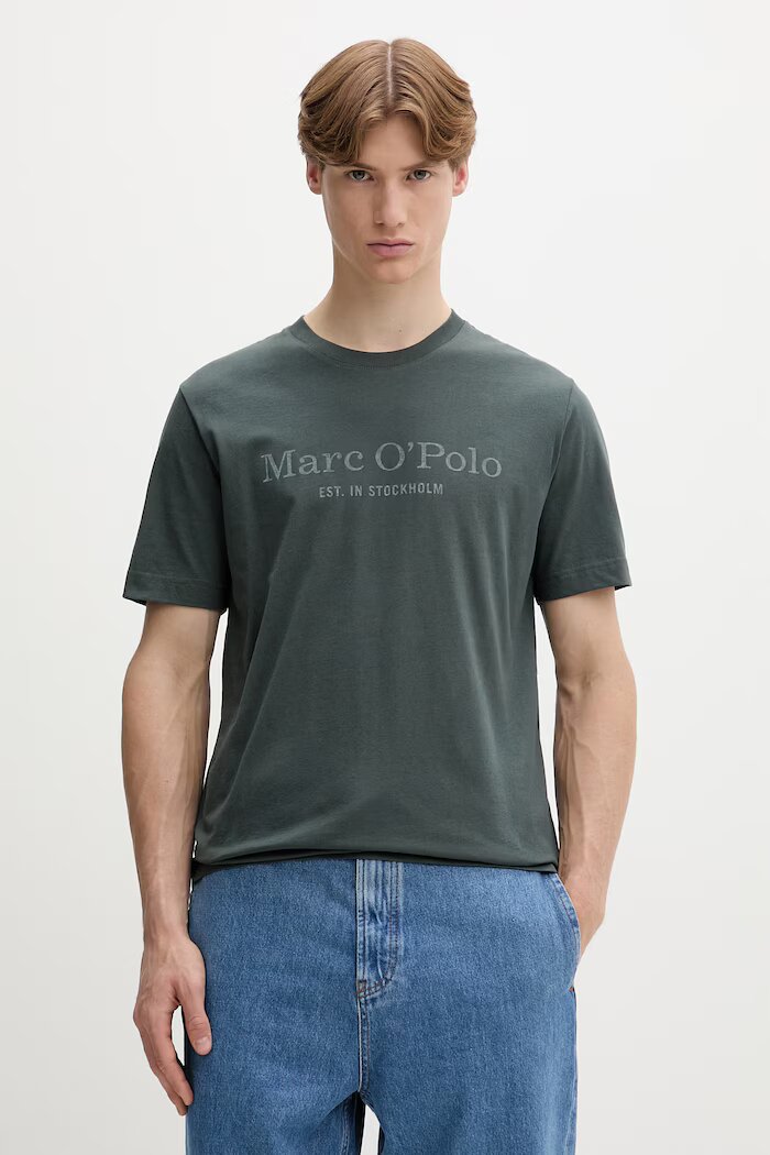 Marc O'Polo тениска мъжка от памук зелена 5000012688