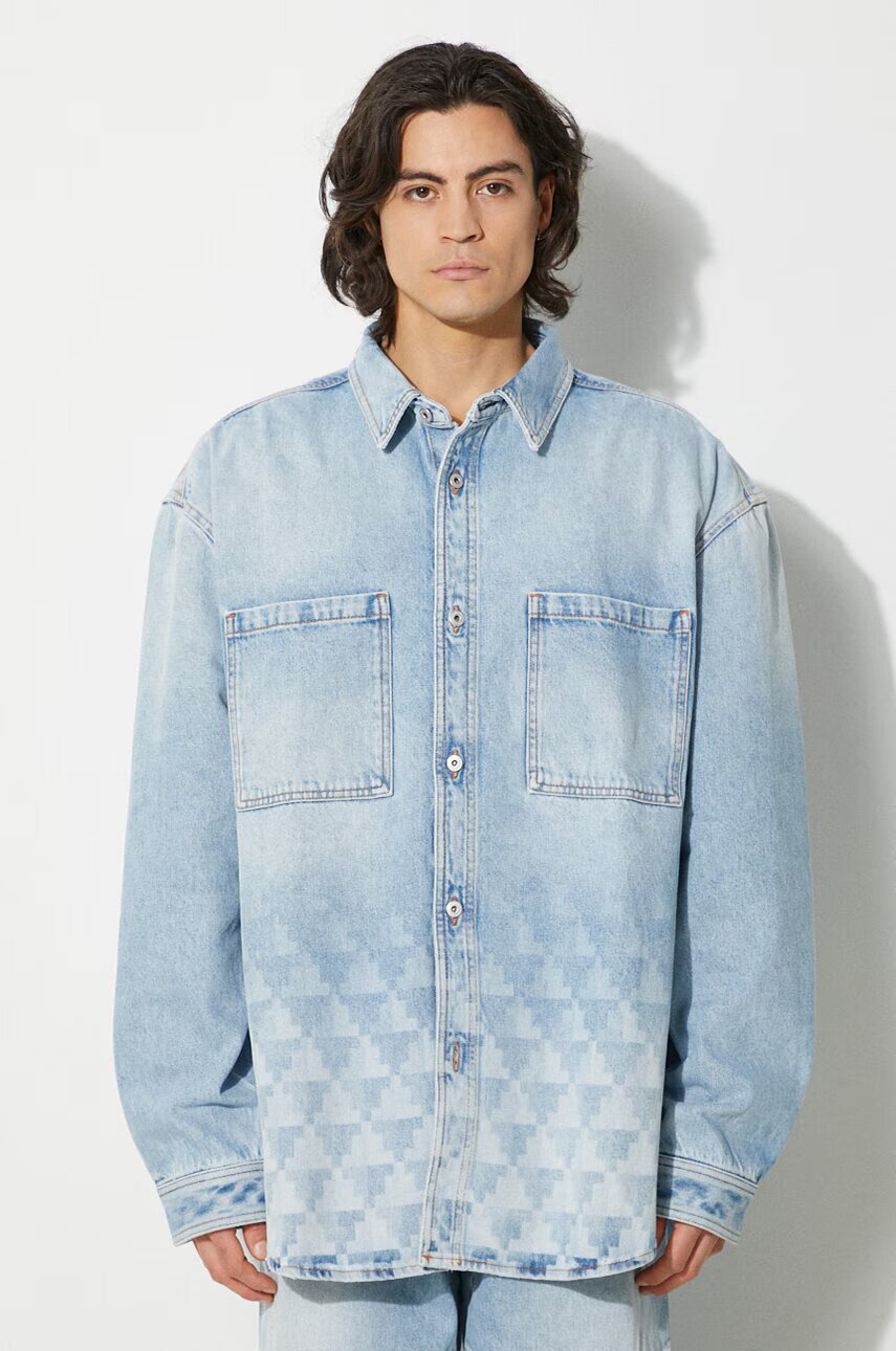 Marcelo Burlon Дънково яке Laser Cross Dnm Overshirt
