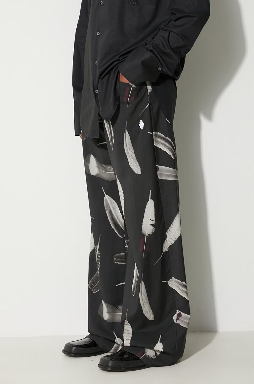Marcelo Burlon Вълнен панталон Aop Wind Feathers