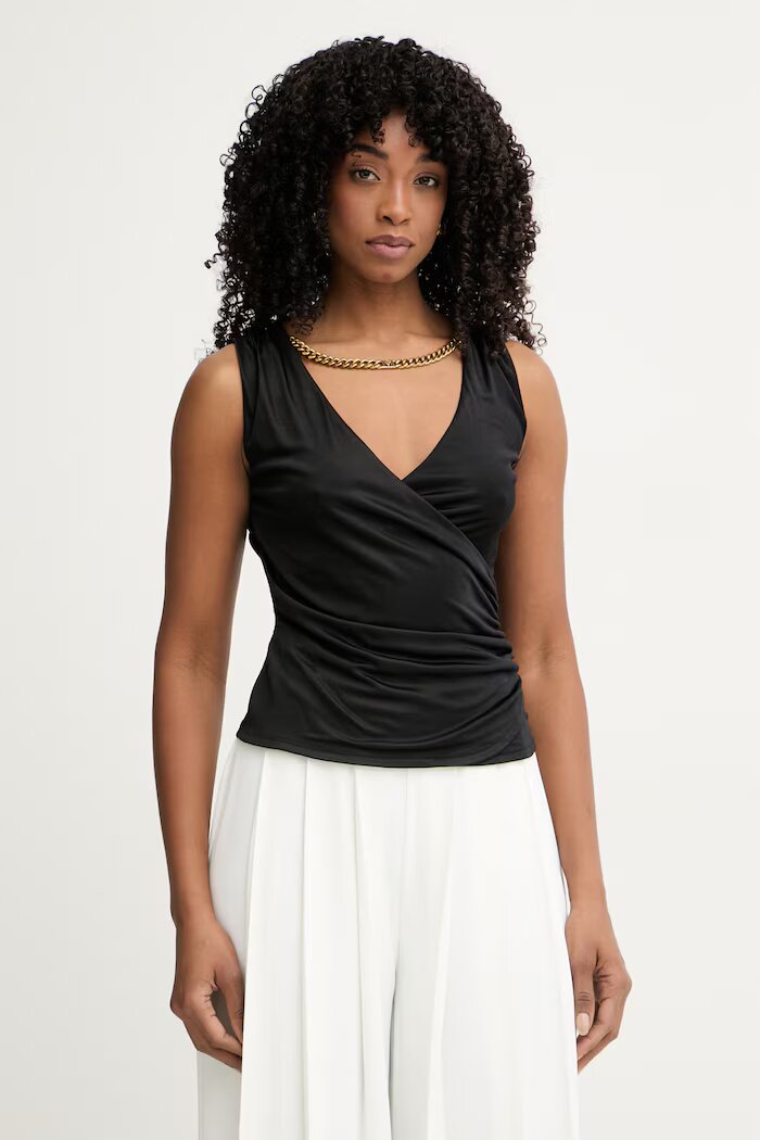 Marciano by Guess блуза с презрамки дамска от вискоза INES черна G6GP11 K3617