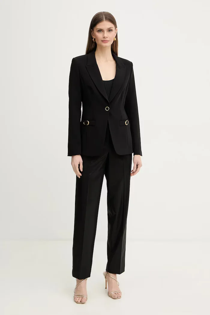 Marciano by Guess Панталон NORA в черно с кройка тип цигара с висока талия 6RGB01 7401A
