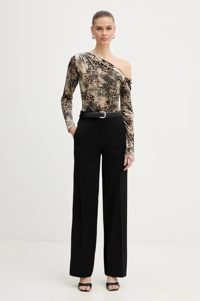 Marciano by Guess Панталон THEA в черно със стандартна кройка със стандартна талия 5BGB13 7397A