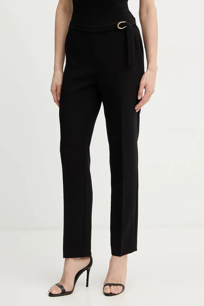 Marciano by Guess Панталон ZAIRA в черно със стандартна кройка с висока талия 6RGB02 7357A