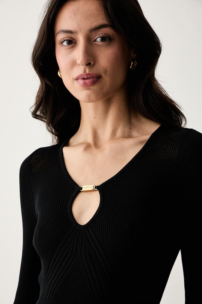 Marciano by Guess пуловер дамски с вискоза JAMILA черен G6YR08 Z1067