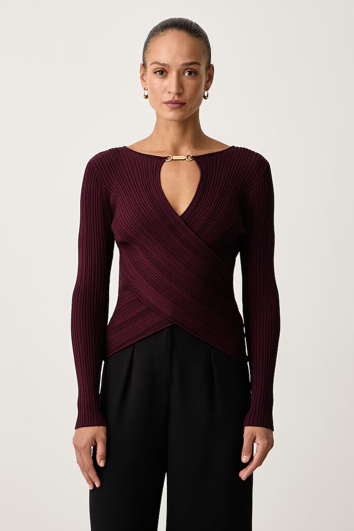 Marciano by Guess пуловер дамски с вискоза LIMA бордо G6BR24 Z1637
