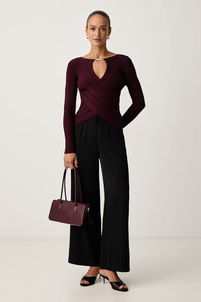 Marciano by Guess пуловер дамски с вискоза LIMA бордо G6BR24 Z1637