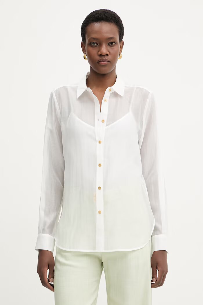 Marciano by Guess риза дамска от лиосел TEA бяла G6GH23 W2198