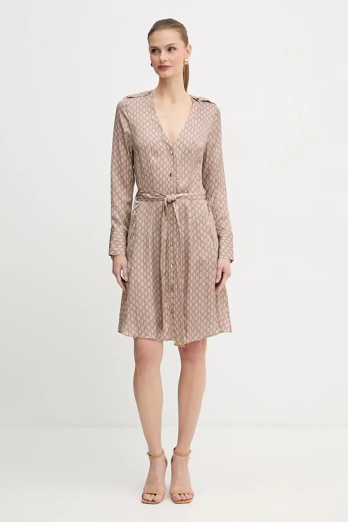 Marciano by Guess Рокля BRITNEY в бежово къса разкроена 5BGK54 7298A