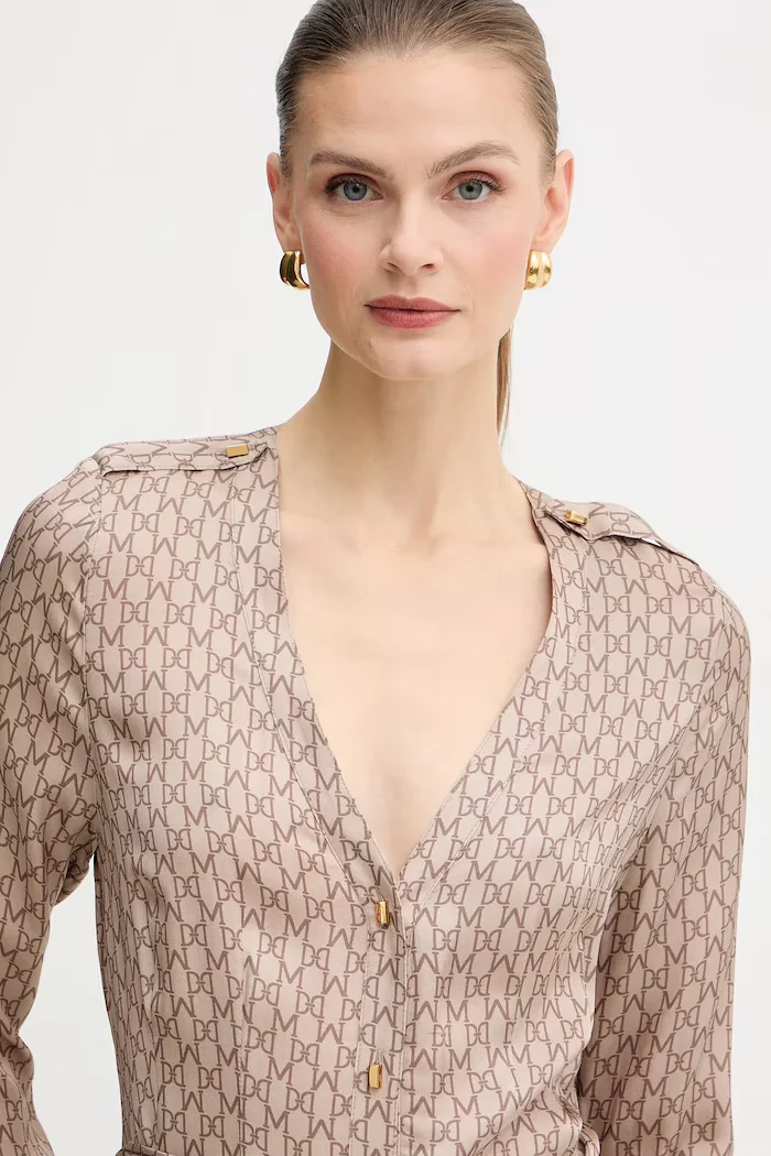 Marciano by Guess Рокля BRITNEY в бежово къса разкроена 5BGK54 7298A
