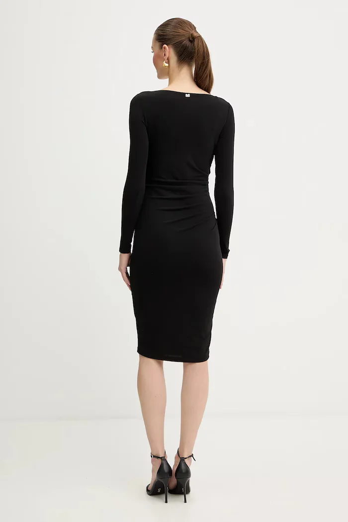 Marciano by Guess Рокля CARLI в черно къса с кройка по тялото 6RGK16 6257A