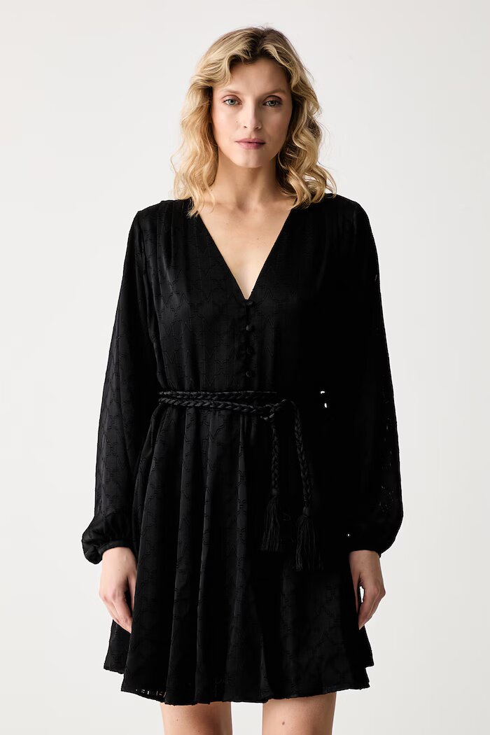 Marciano by Guess рокля с вискоза HADIL черна G6YK54 W3653
