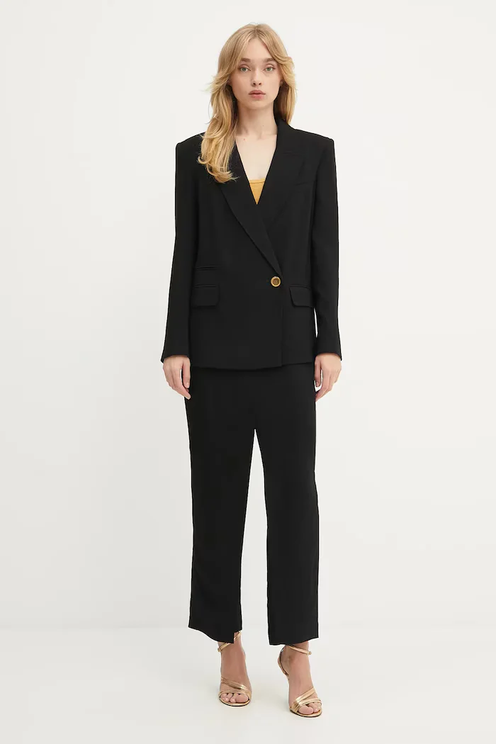 Marciano by Guess Сако ARIANA в черно с двуредно закопчаване с изчистен дизайн 5YGN15 7341A