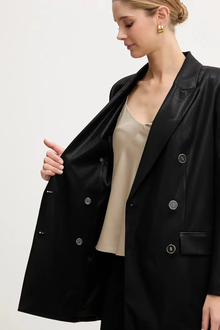 Marciano by Guess Сако NORA в черно с двуредно закопчаване с изчистен дизайн 6RGN01 7401A