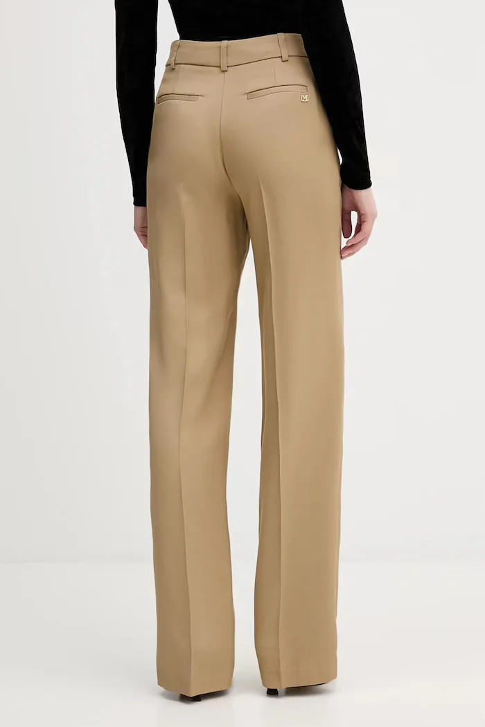 Marciano by Guess стандартен панталон дамски с добавена вълна ABBY зелен с висока талия 6RGB06 7433A