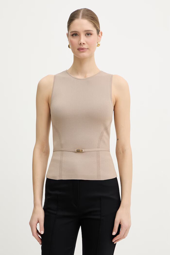 Marciano by Guess топ дамски от вискоза KASHU бежов G6GR23 Z0760