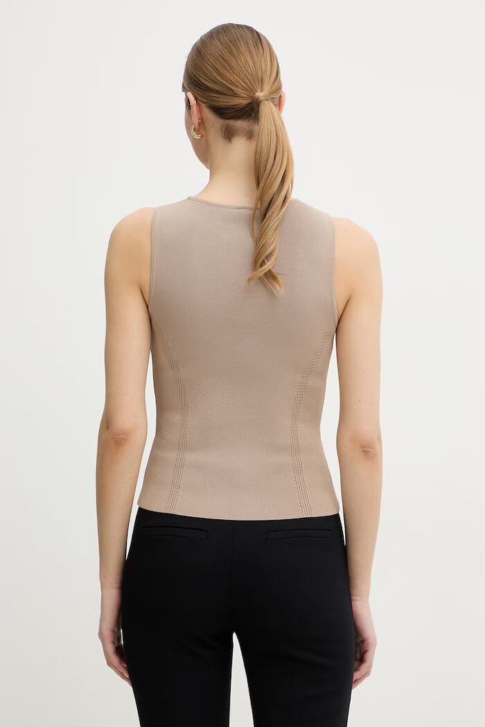 Marciano by Guess топ дамски от вискоза KASHU бежов G6GR23 Z0760