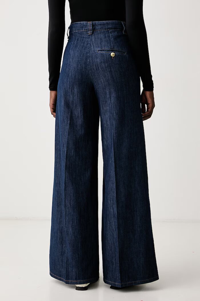 Marella дънки wide leg дамски MLSWLEG2 тъмносини 2623186124200