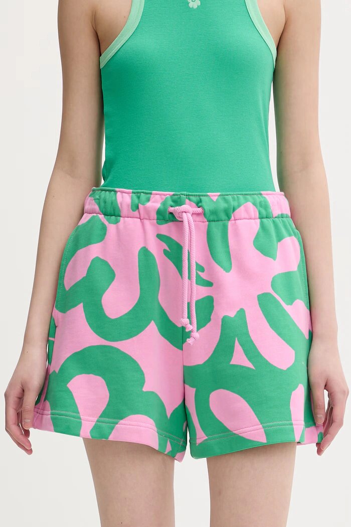 marimekko къс панталон тип анцуг дамски от памук розов 095487
