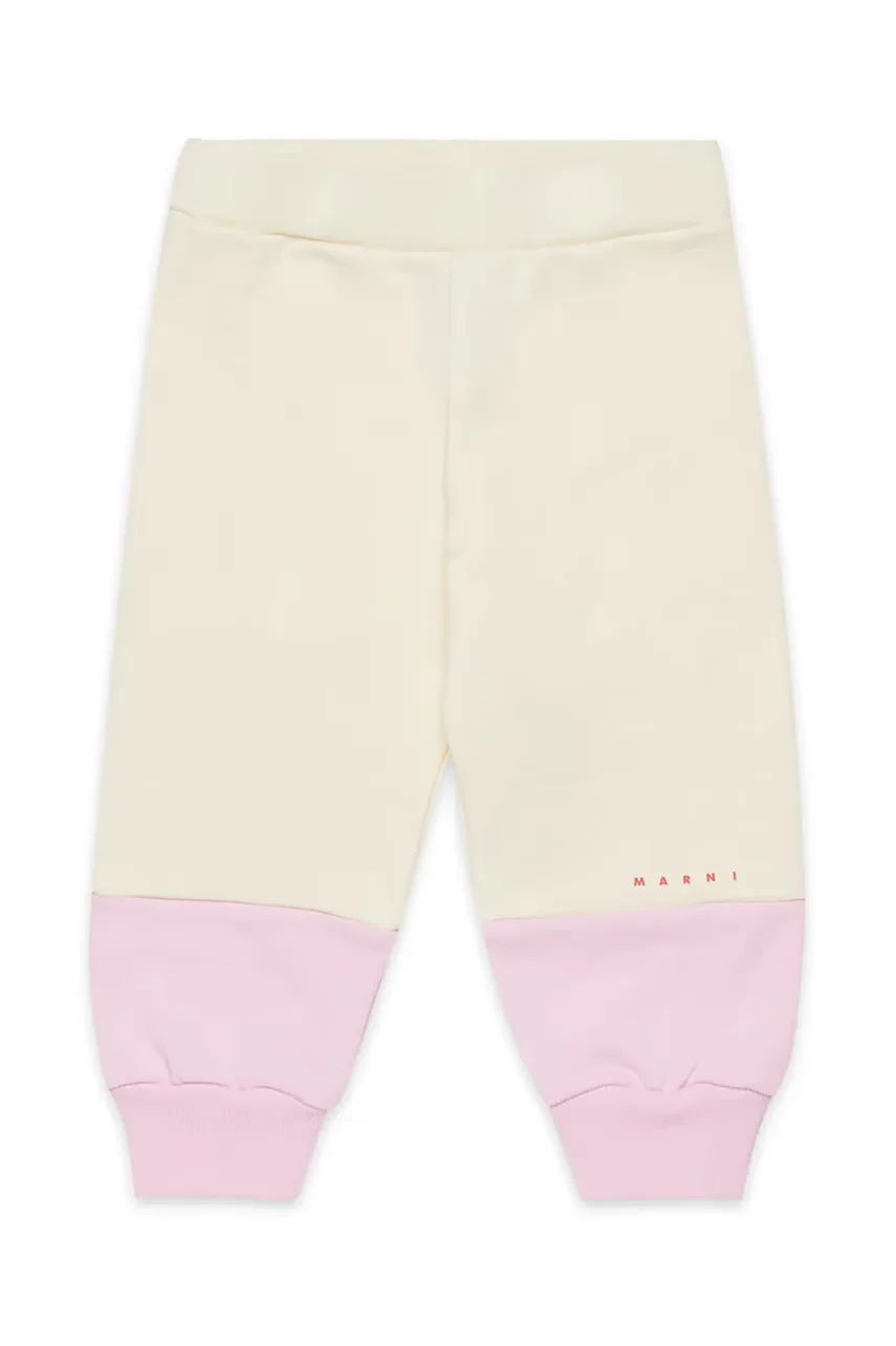 Marni Бебешки памучен спортен панталон MP174B TROUSERS