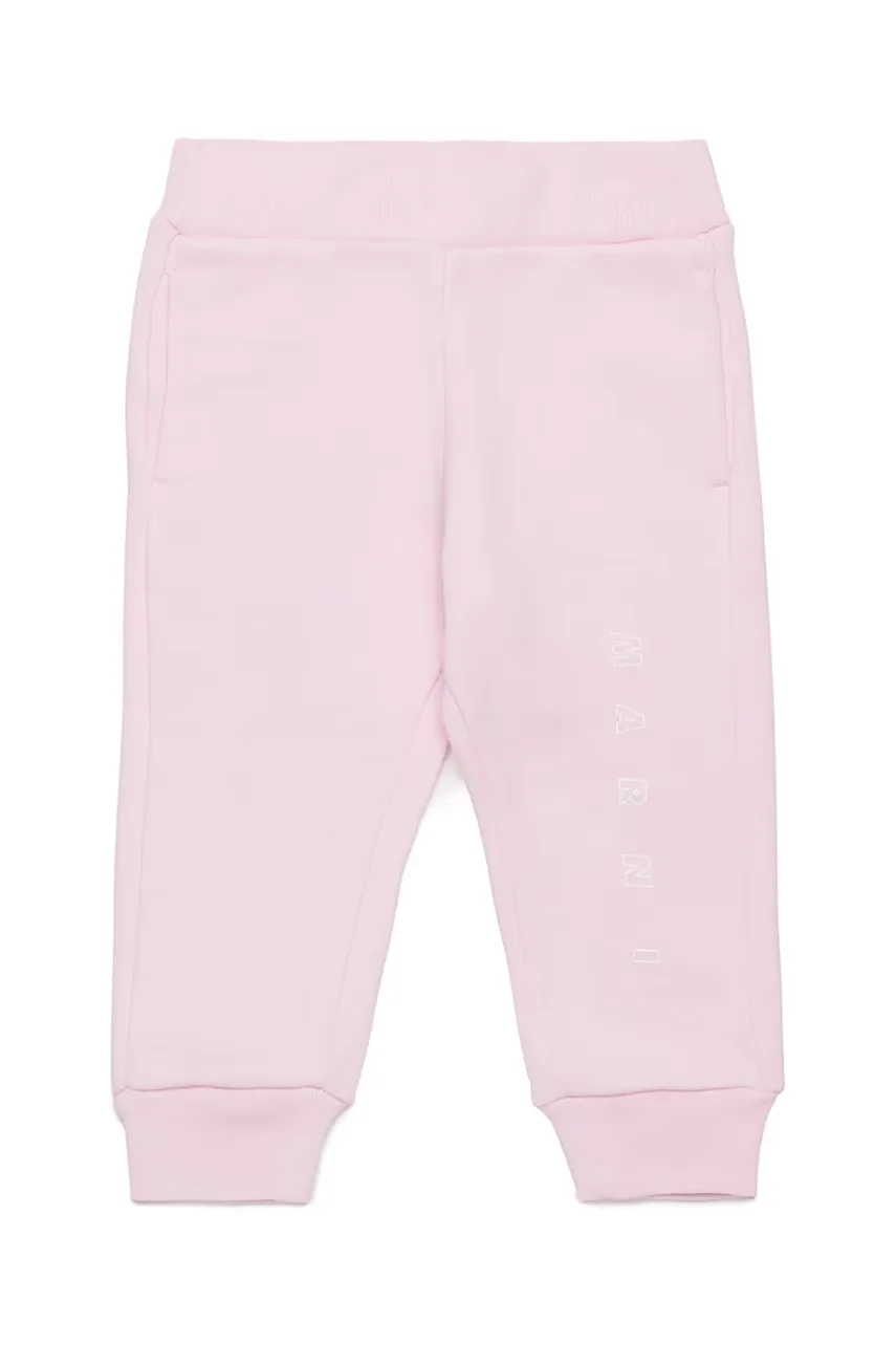 Marni Бебешки памучен спортен панталон MP192B TROUSERS
